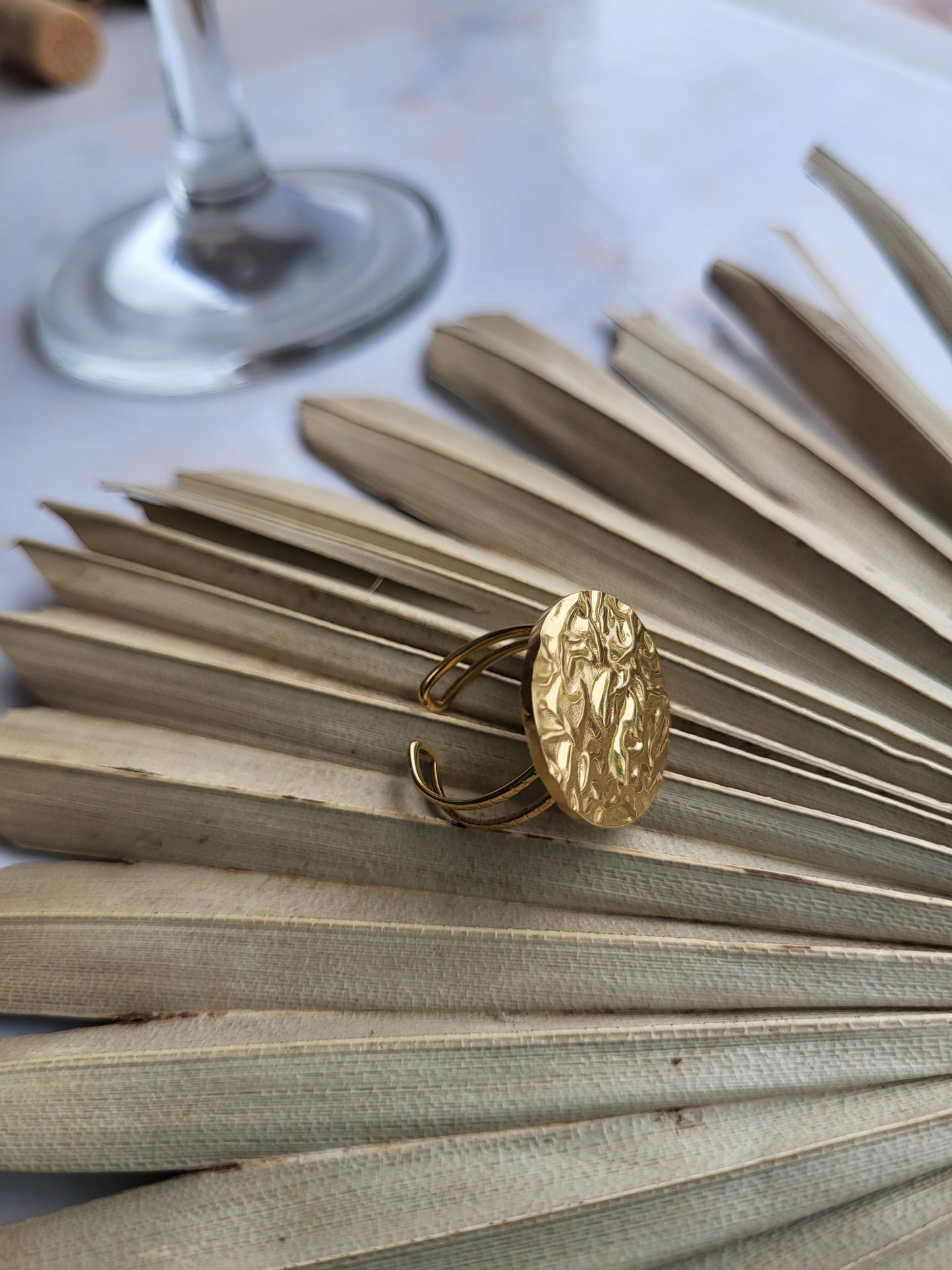 Anillo Textura - Ajustable / Acero Inoxidable