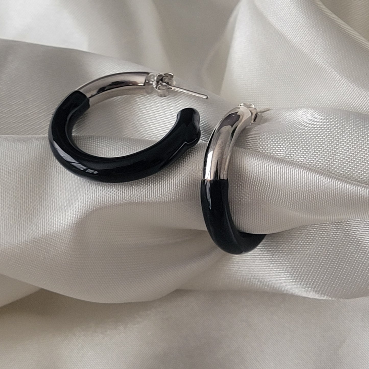 Aros Negros - Plata y Negro / Oro y Negro