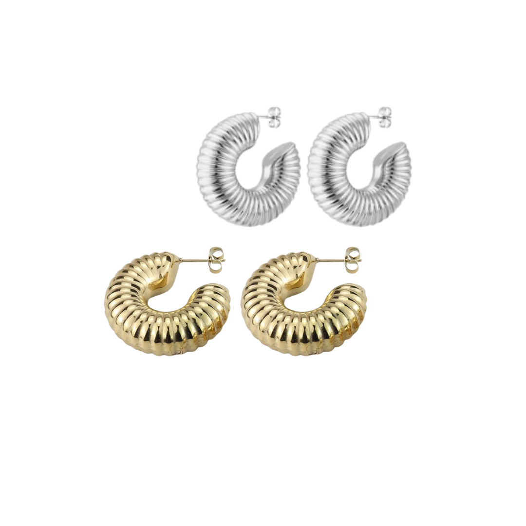 Mini Trend Hoops - Gold / Silver