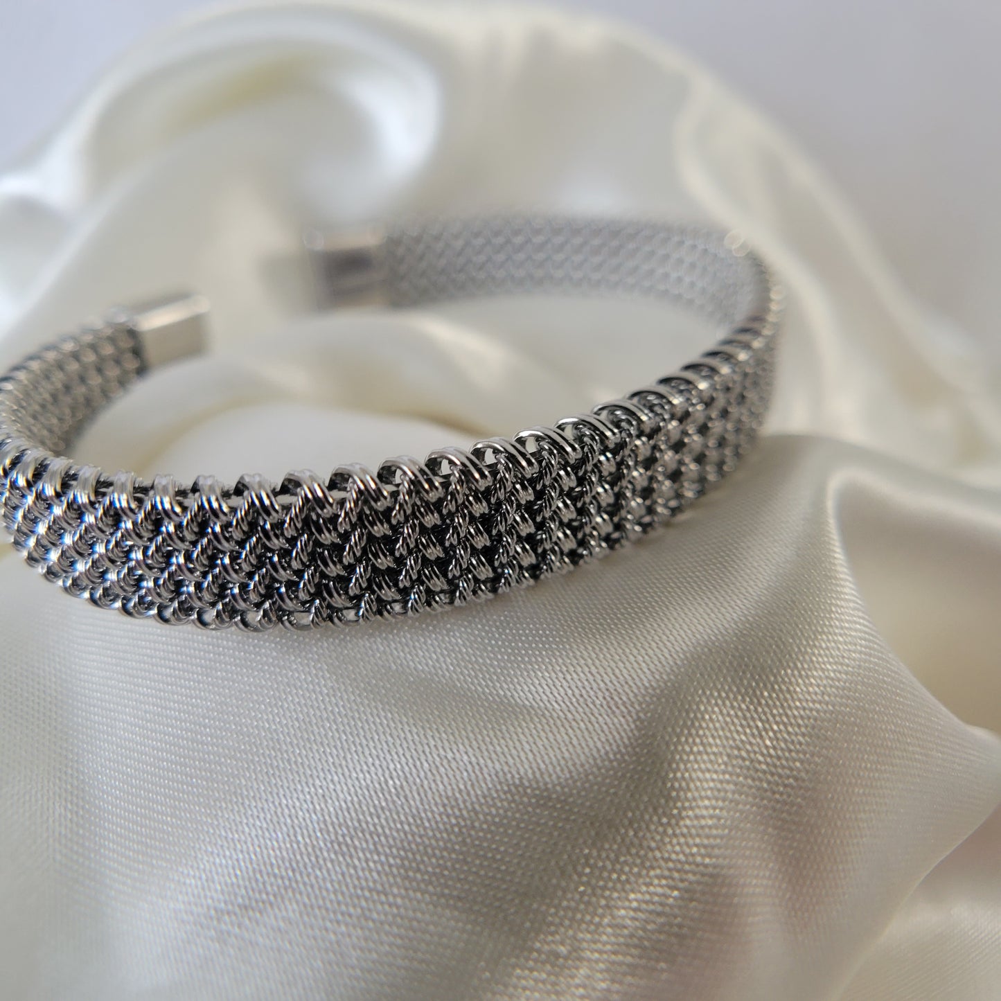 Weave Bangle - Silver / Gold / Stainless Steel