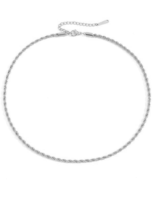 Irregular Silver Necklace - Stainless Steel / Minimalist / Modern